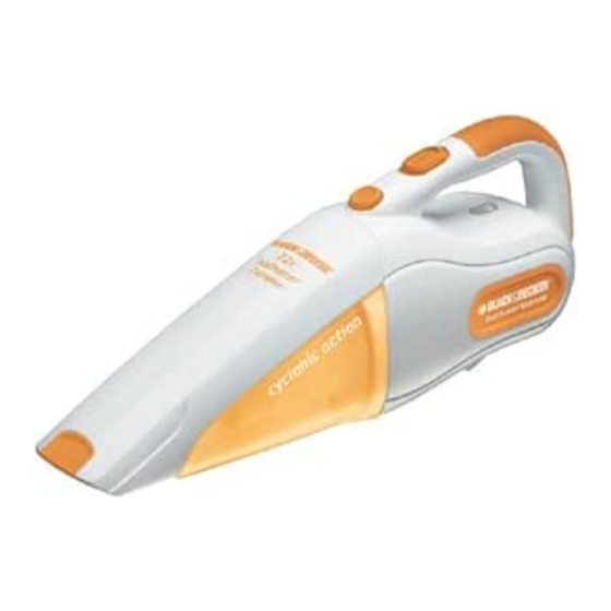 Black & Decker Dustbuster DV7205 Mode D'emploi