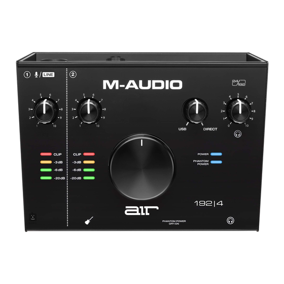 M-Audio AIR 192/4 Guide D'utilisation