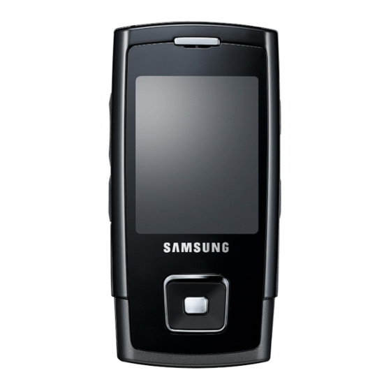 Samsung SGH-E900 Mode D'emploi