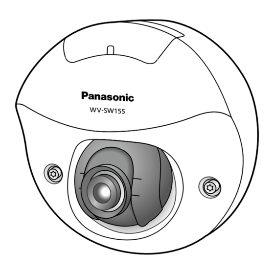 Panasonic WV-SW155 Guide D'installation