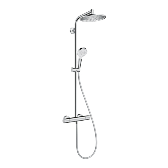 Hansgrohe Crometta S 240 1jet Showerpipe 27937000 Mode D'emploi / Instructions De Montage