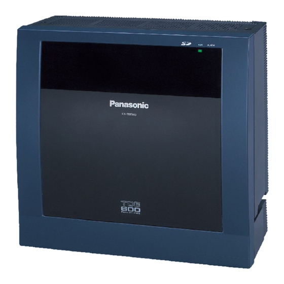 Panasonic KX-TDE600 Manuel Installateur