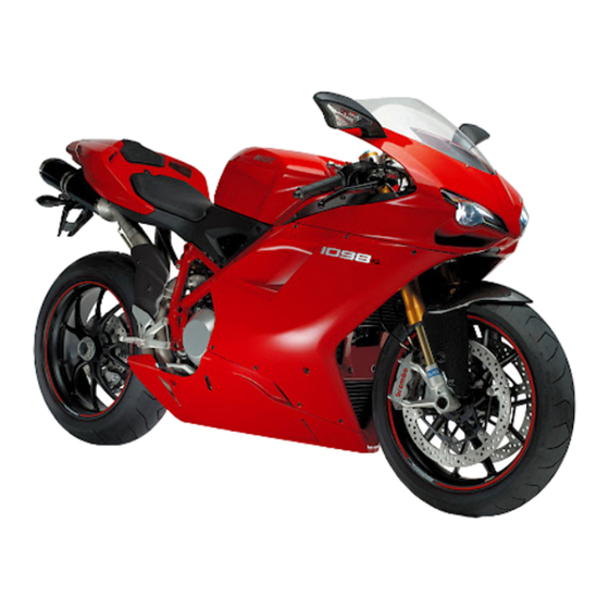 Ducati Superbike 1098 Manuel D'utilisation Et D'entretien