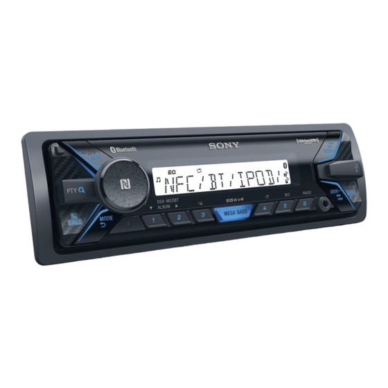 Sony DSX-M55BT Mode D'emploi