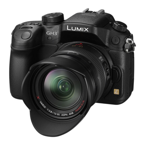 Panasonic LUMIX DMC-GH3 Mode D'emploi