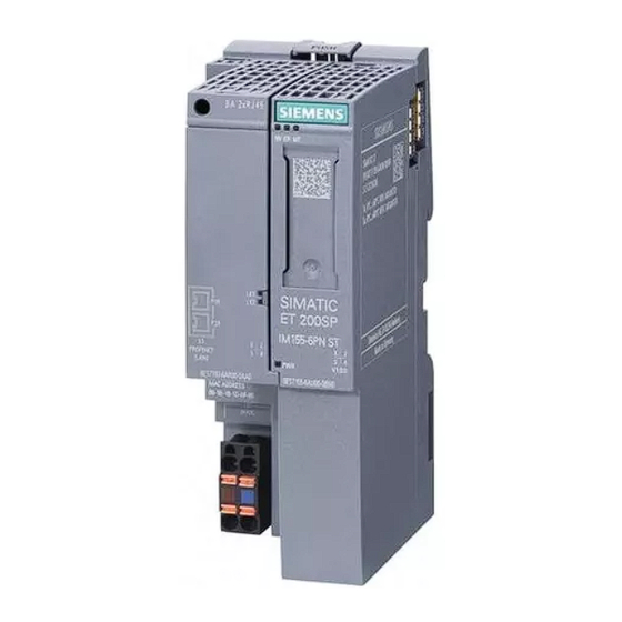 Siemens SIMATIC ET 200SP Manuel