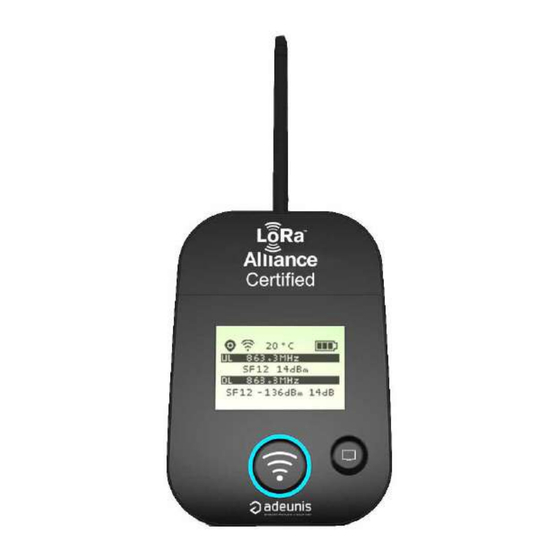 ADEUNIS LoRaWAN Guide Utilisateur