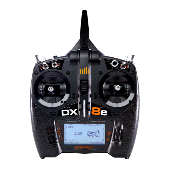 Horizon Hobby Spektrum DX8e Manuel D'utilisation