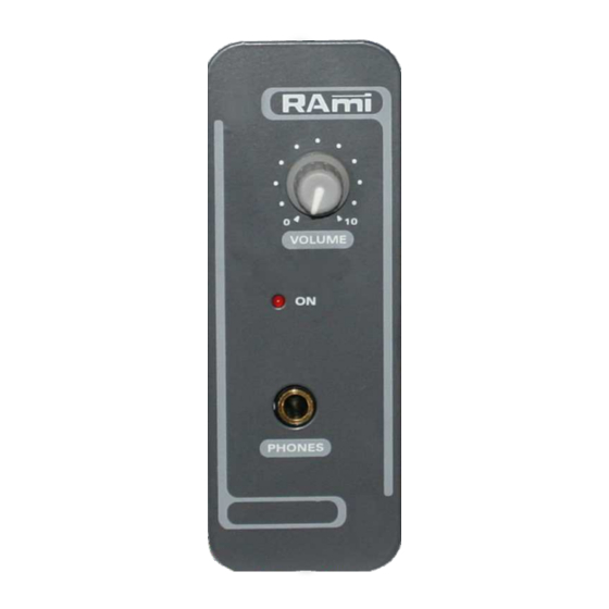 Ramiaudio PCS300 Manuel Utilisateur