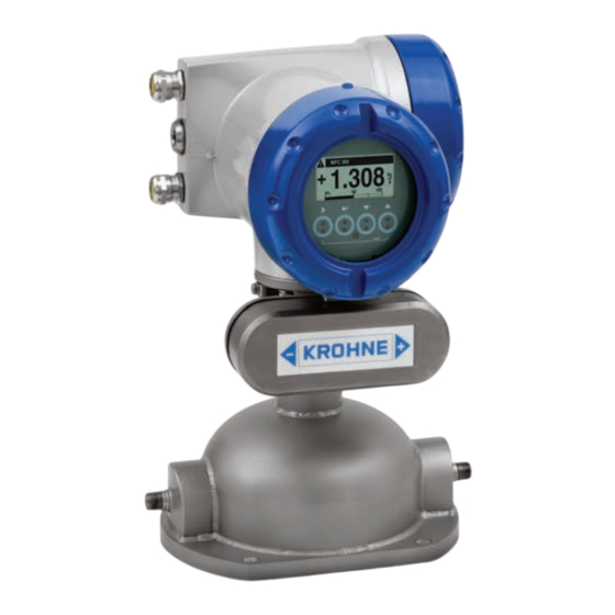 KROHNE OPTIMASS 3000 Notice Technique