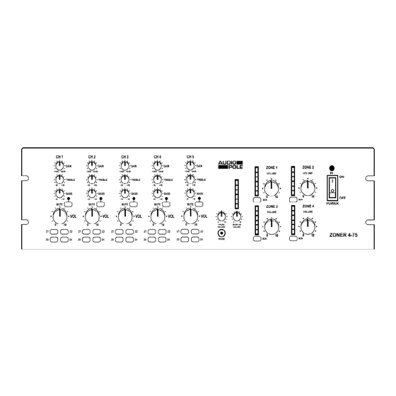 Audio Pole ZONER 4-75 Mode D'emploi