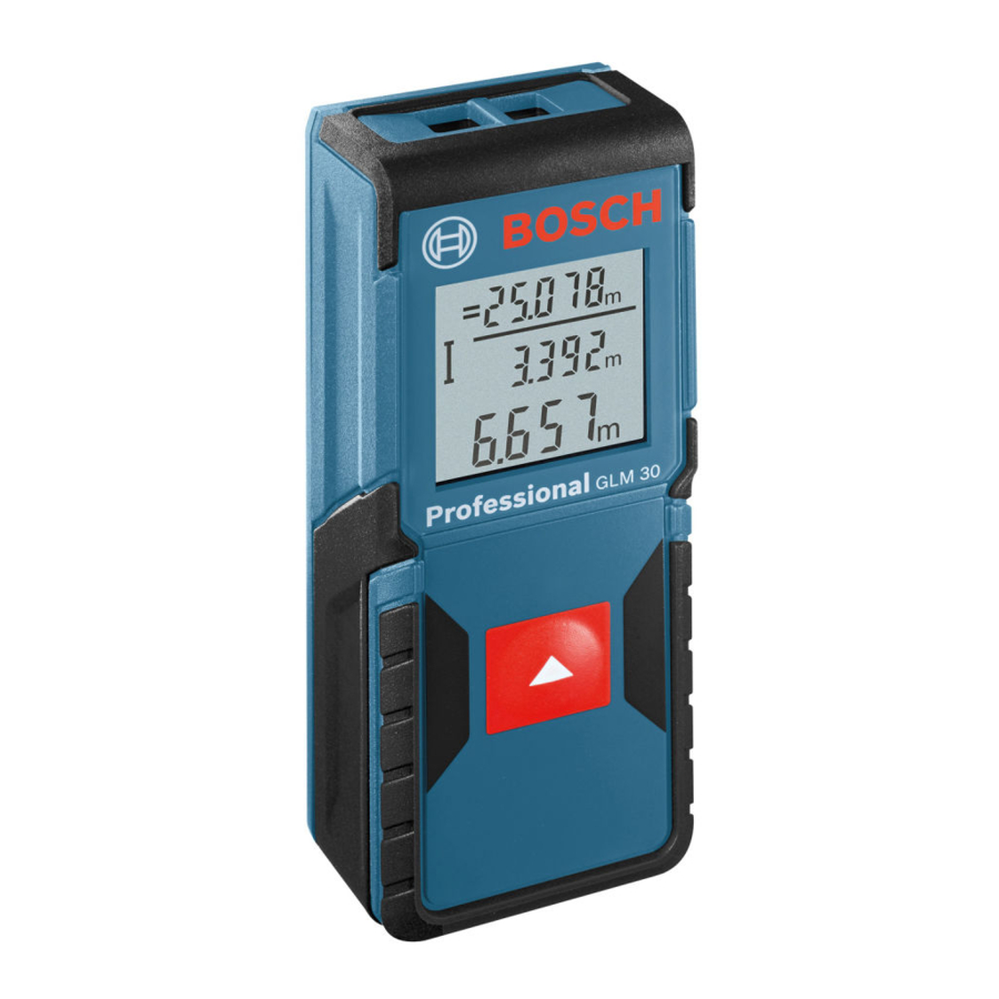 Bosch GLM 30 Professional Notice Originale