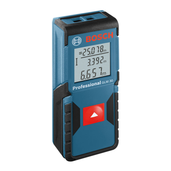 Bosch GLM 30 Professional Notice Originale