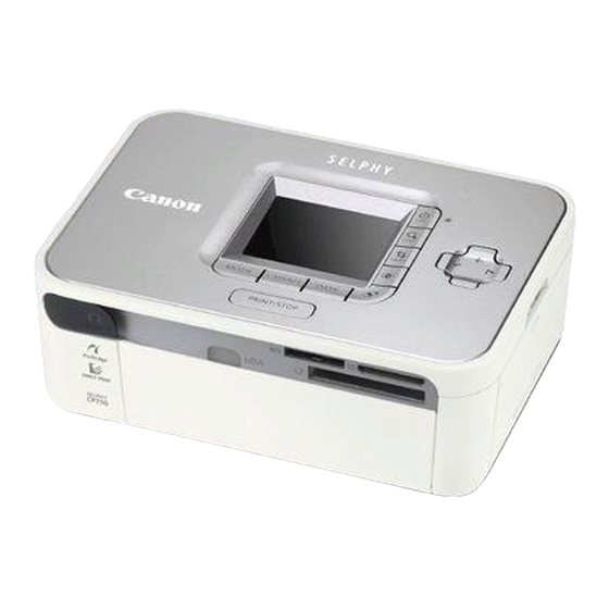Canon SELPHY CP750 Manuels
