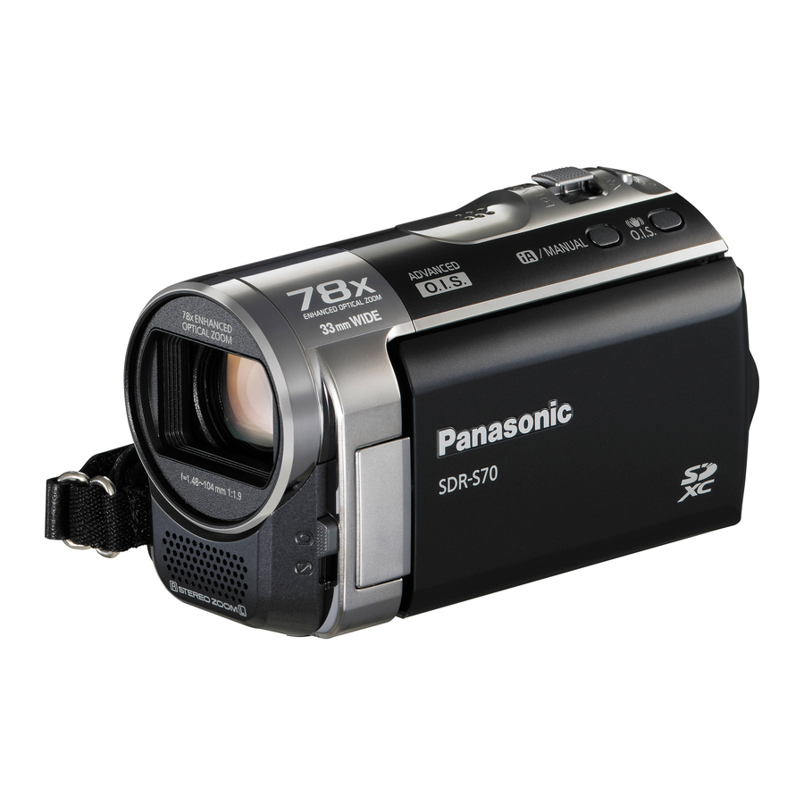 Panasonic SDR-S70 Mode D'emploi