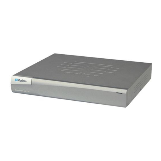 Raritan Dominion LX Guide De Configuration Rapide