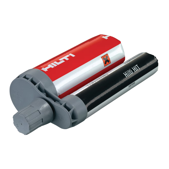 Hilti HIT-HY 150 MAX-SD Manuels