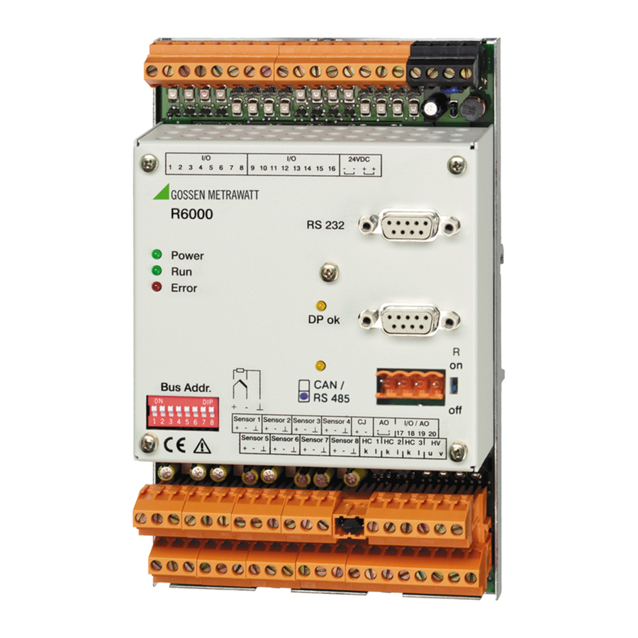 Gossen MetraWatt R6000 Notice D'installation