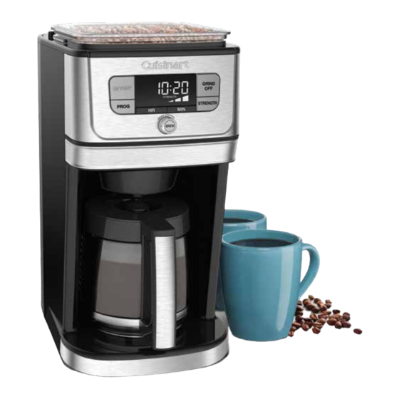 Cuisinart Grind & Brew DGB-800C Serie Livret D'instructions