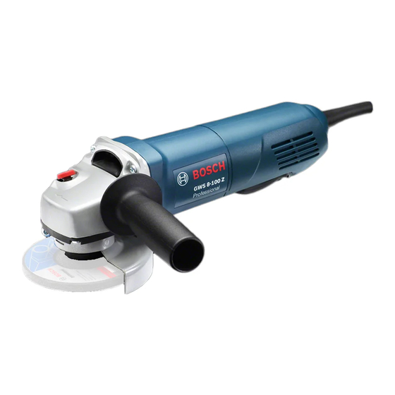 Bosch GWS Professional 8-100 Z Notice Originale