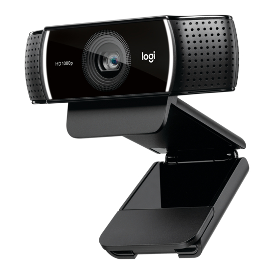 Logitech C922 PRO STREAM WEBCAM Guide D'installation