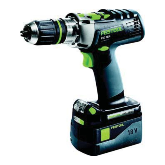 Festool PDC 18/4 Guide D'utilisation