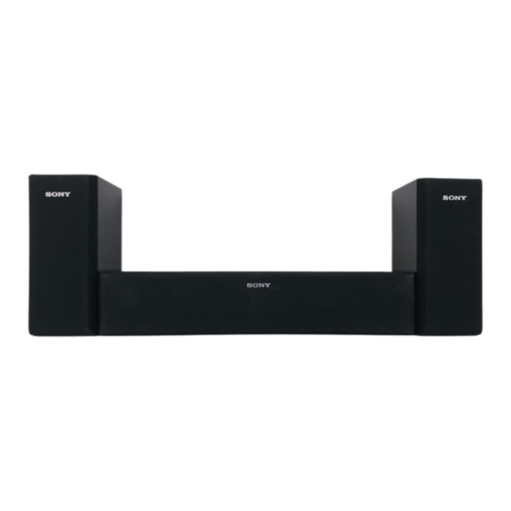 Sony SS-SR5 Guide Rapide