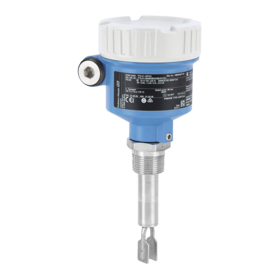 Endress+Hauser Liquiphant FTL41 Manuel De Mise En Service