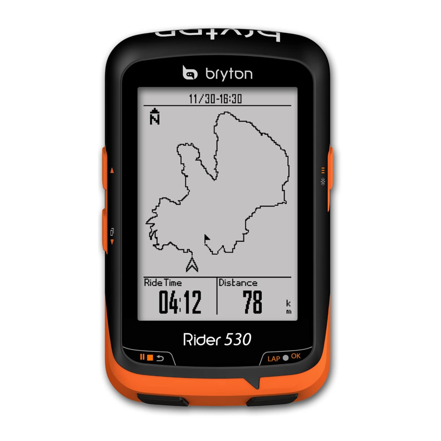 Bryton Rider 530 Guide De Démarrage Rapide