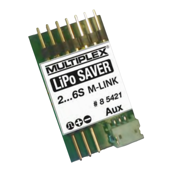 Multiplex LiPo-Saver 60A 2 6S Série Notice D'utilisation