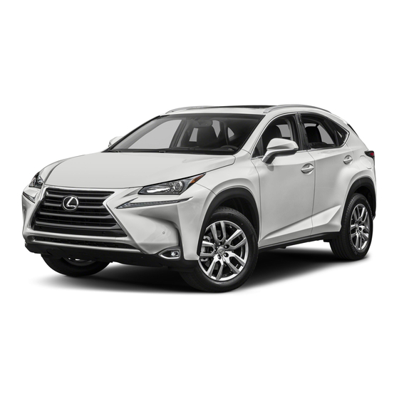 Lexus NX 200t 2016 Manuel Du Propriétaire