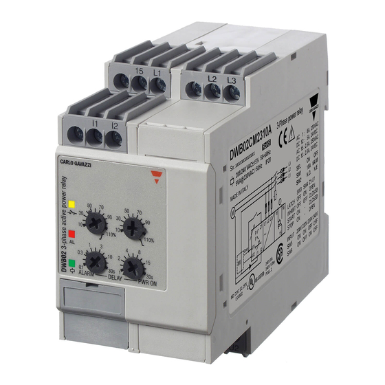 CARLO GAVAZZI DWB02 Mode D'emploi