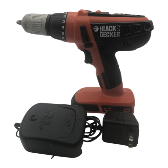 Black & Decker HP18V Mode D'emploi