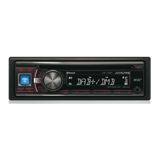 Alpine CDE-136BT Mode D'emploi