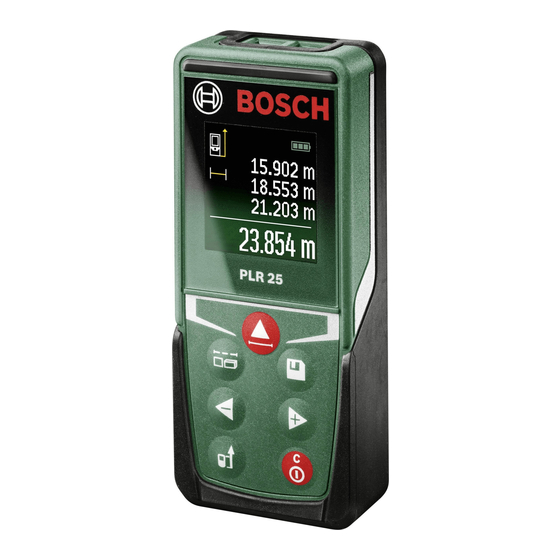 Bosch PLR 25 Notice Originale