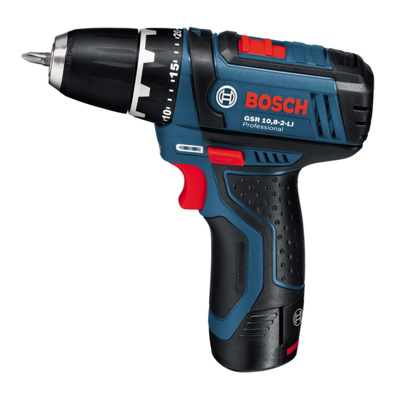 Bosch GSR 10,8-2-LI Professional Notice Originale