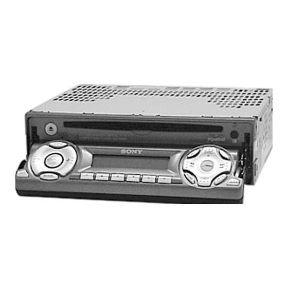 Sony CDX-M750 Installation/Connexions