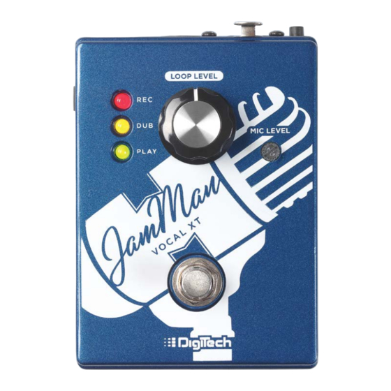 DigiTech JamMan Vocal XT Mode D'emploi