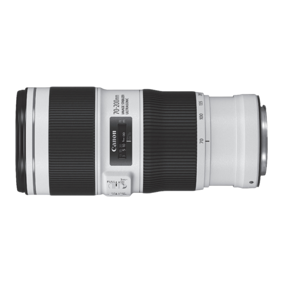 Canon EF70-200mm f/4L IS II USM Mode D'emploi