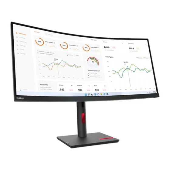 Lenovo ThinkVision T34w-30 Guide De L'utilisateur