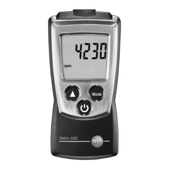 TESTO 460 Mode D'emploi