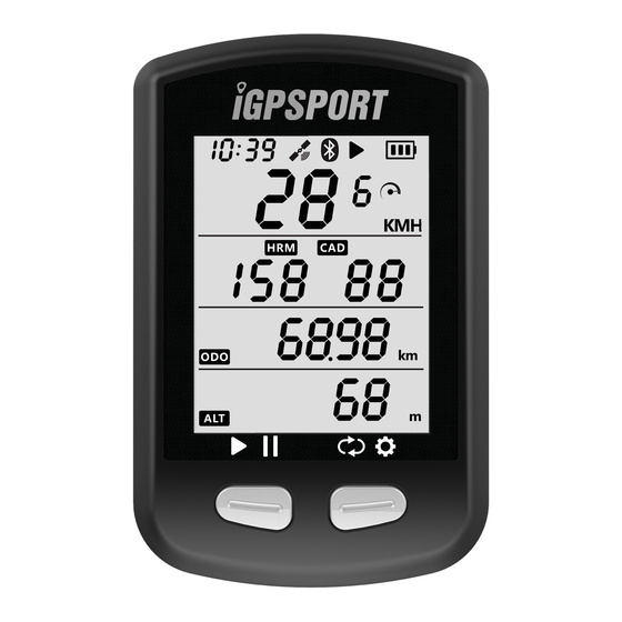 iGPSPORT iGS10 GPS CYCLISME Manuel Utilisateur