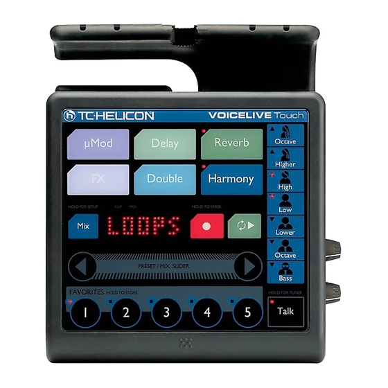 TC-Helicon VoiceLive Touch Mode D'emploi