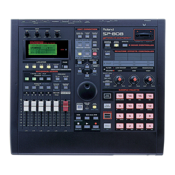 Roland SP-808 Mode D'emploi