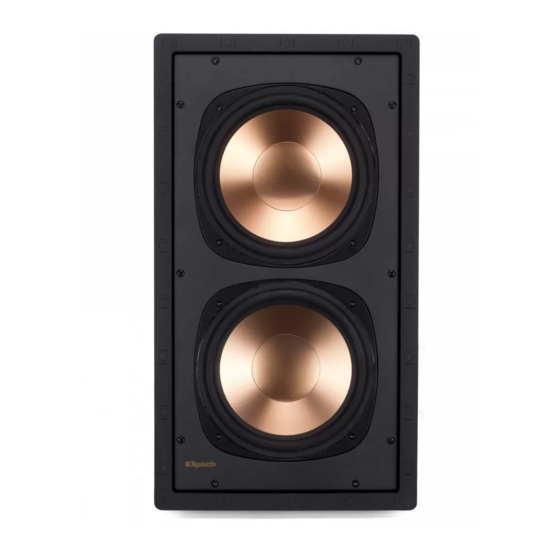 Klipsch RW-5802 Manuel Du Propriétaire