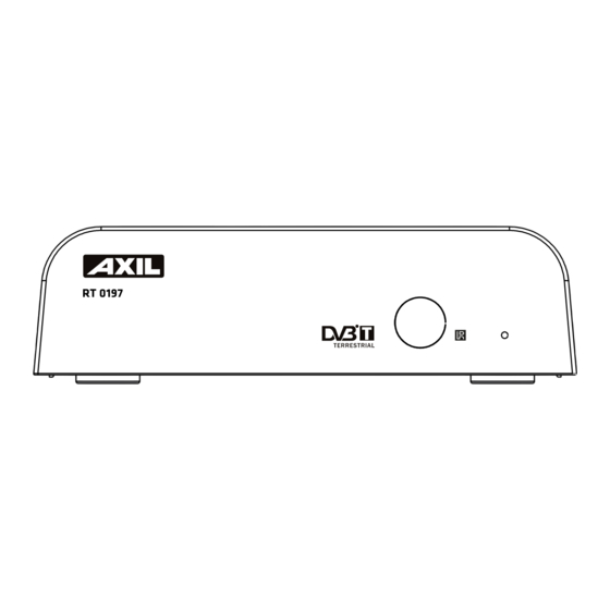 AXIL RT 0197 Manuel D'utilisation