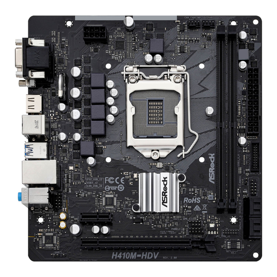 ASROCK H410M-HDV R2.0 Manuels