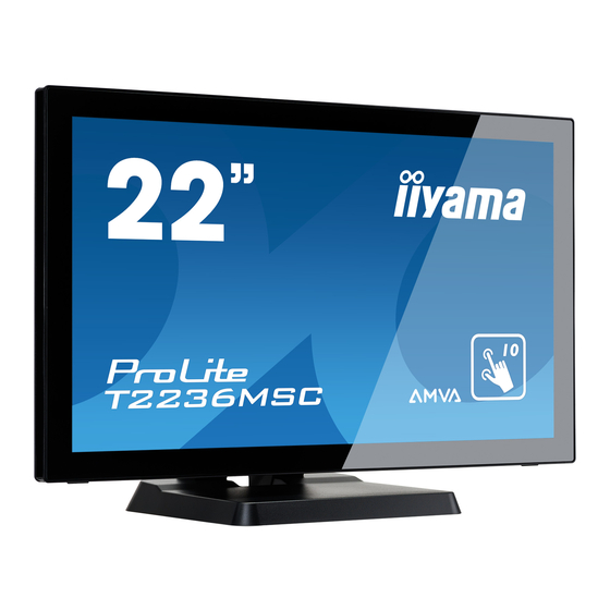 Iiyama ProLite T2236MSC Mode D'emploi