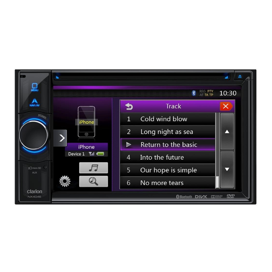 Clarion NX404E Guide De Démarrage Et Guide D'installation