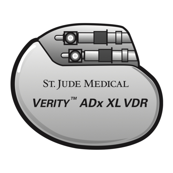 St.Jude Medical AutoCapture Verity ADx XL VDR 5456 Manuel D'utilisation